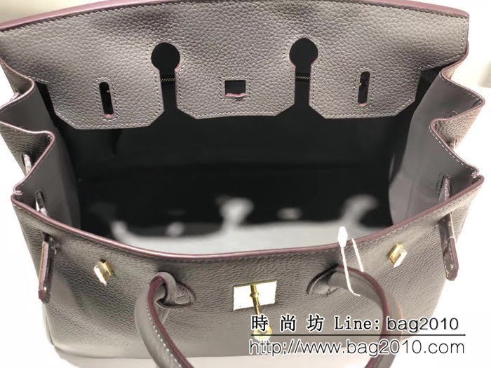 愛馬仕Hermes經典款荔枝紋軟牛皮鉑金包 百搭手提包 0AM1857